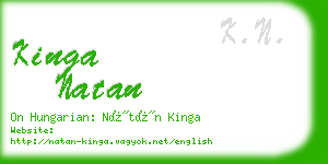 kinga natan business card